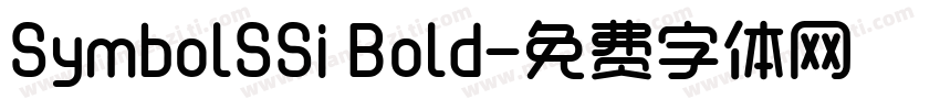 SymbolSSi Bold字体转换